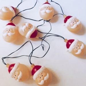 Retro Santa Christmas lights